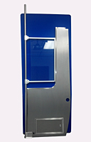 Fabricated and Laminated Stainless Steel, Aluminum, and Glass Windscreen for Passenger Rail Car